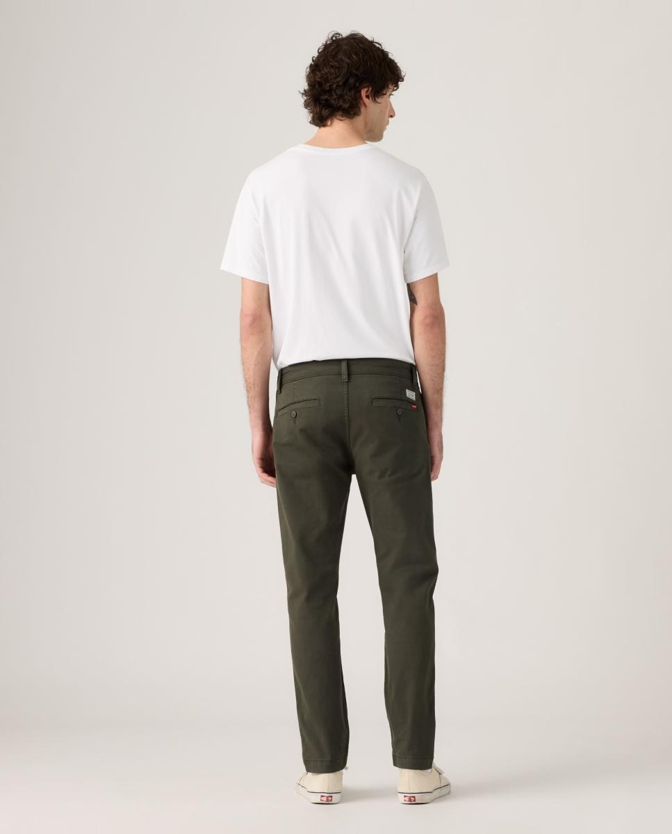 Calças Chino Regular XX Std™ com Toque de Linho Verde-escuro-3
