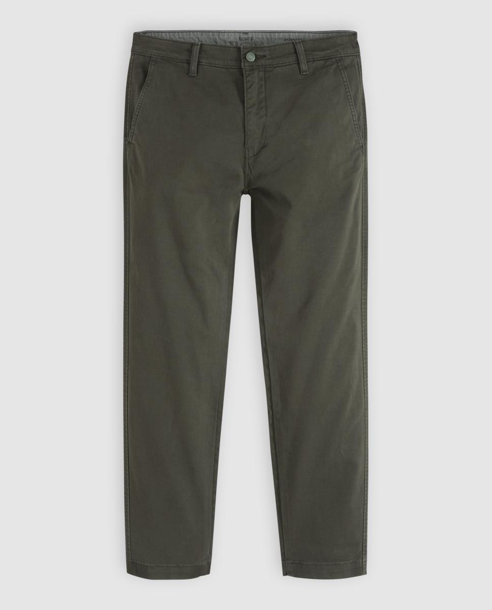 Calças Chino Regular XX Std™ com Toque de Linho Verde-escuro-5