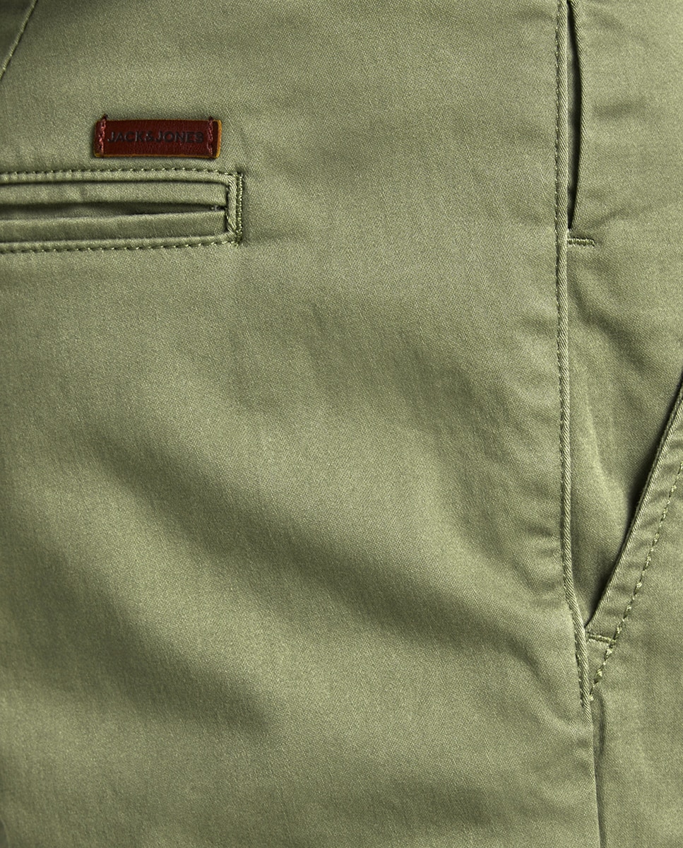 Bermudas chino verdes Verde-acinzentado-6
