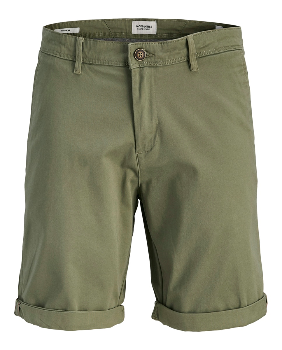 Bermudas chino verdes Verde-acinzentado-7