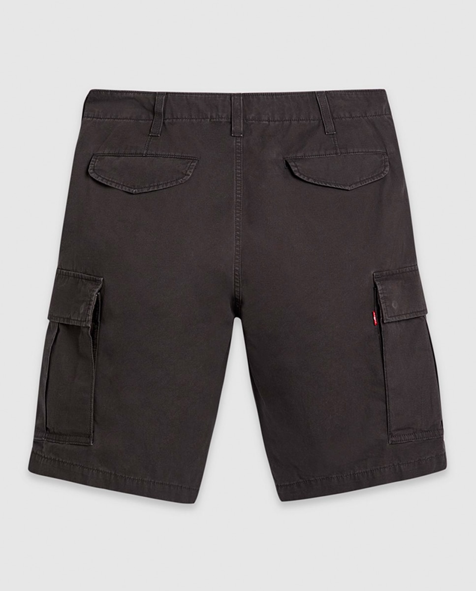 Bermudas Cargo de Algodão Preto-6
