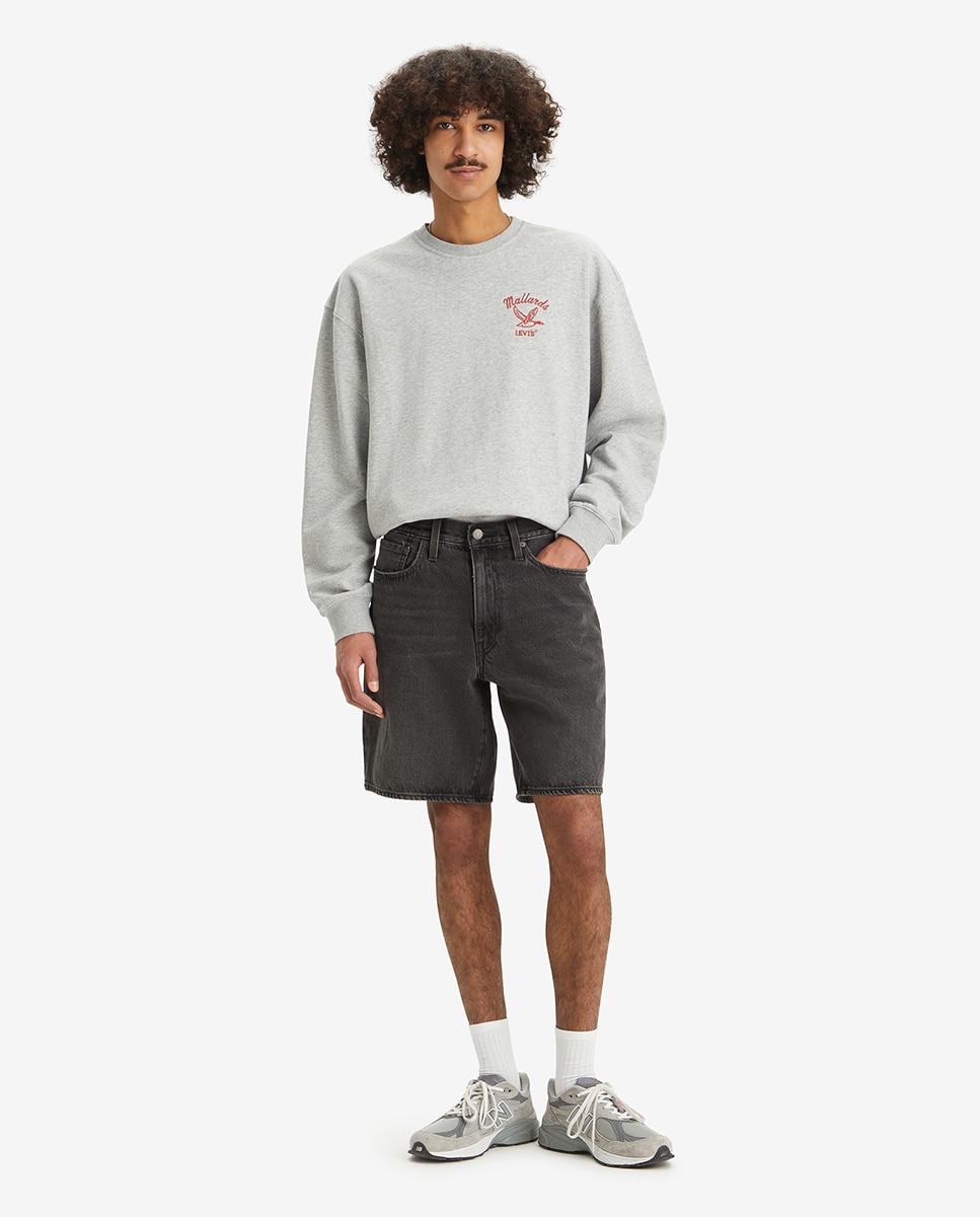 Bermudas de Ganga 468 Loose™ de Algodão Preto-1