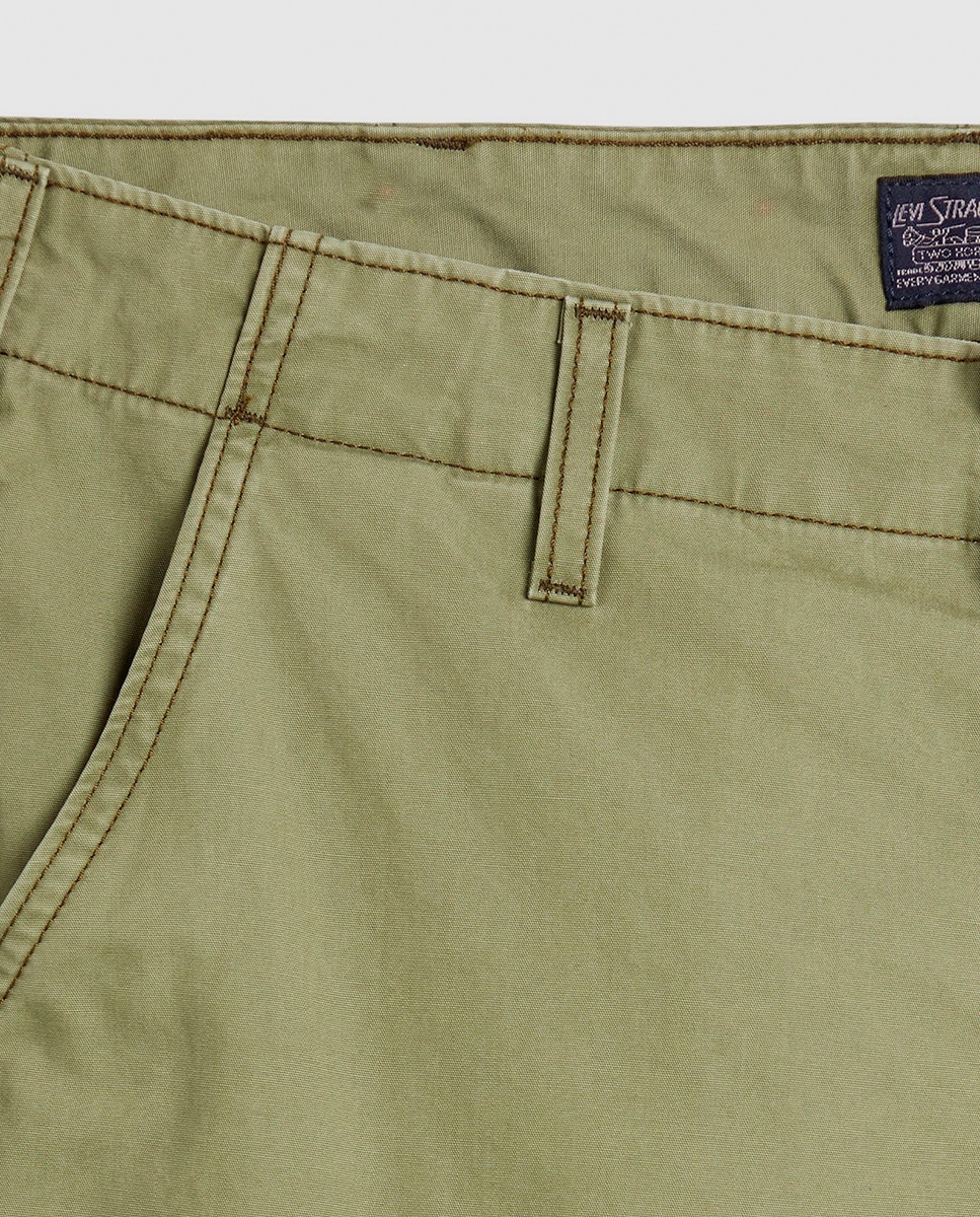 Bermudas Cargo de Algodão Verde-militar-4
