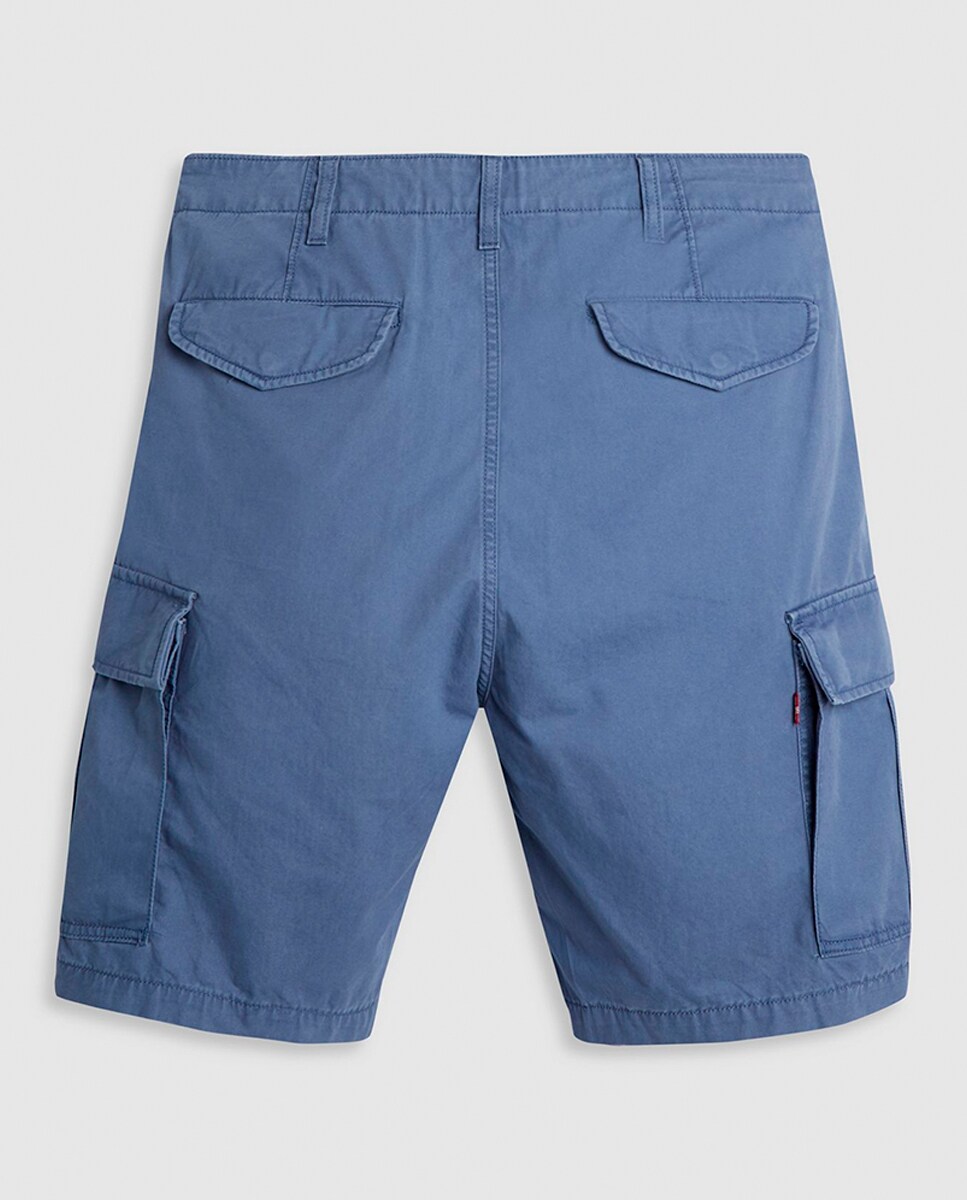 Bermudas Cargo de Algodão Azul-marinho-6