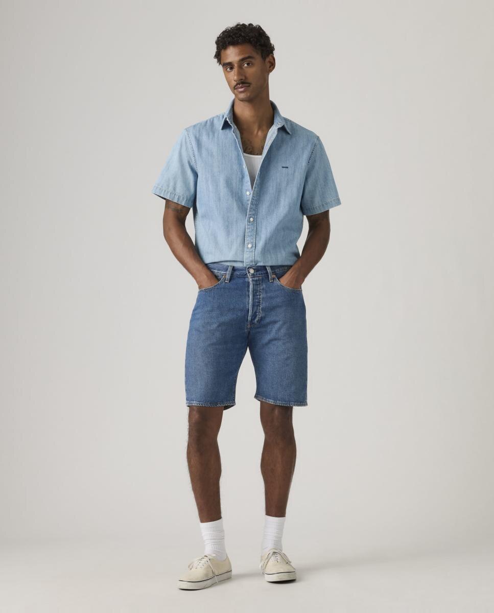 Bermudas de Ganga 501® Original de Algodão Azul-7