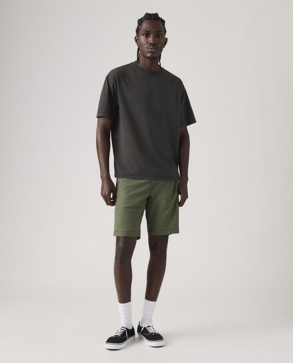 Bermudas XX Chino com Toque de Linho Verde-escuro-5