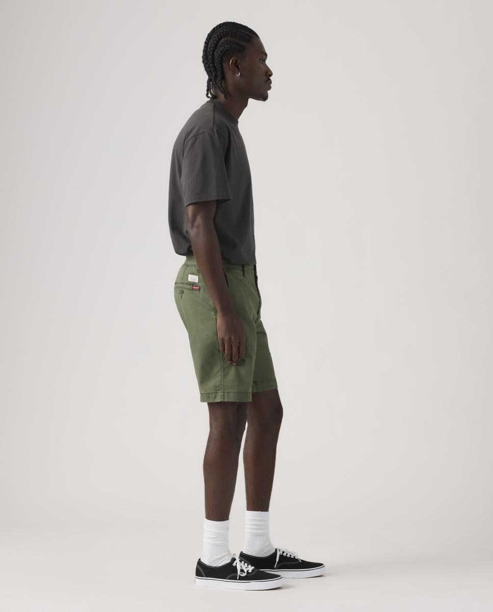 Bermudas XX Chino com Toque de Linho Verde-escuro-6