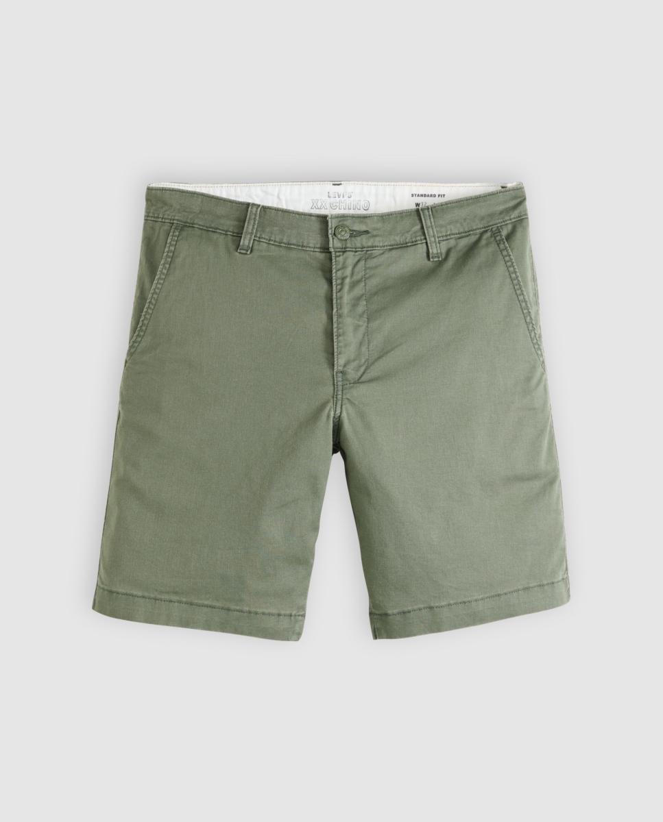 Bermudas XX Chino com Toque de Linho Verde-escuro-7