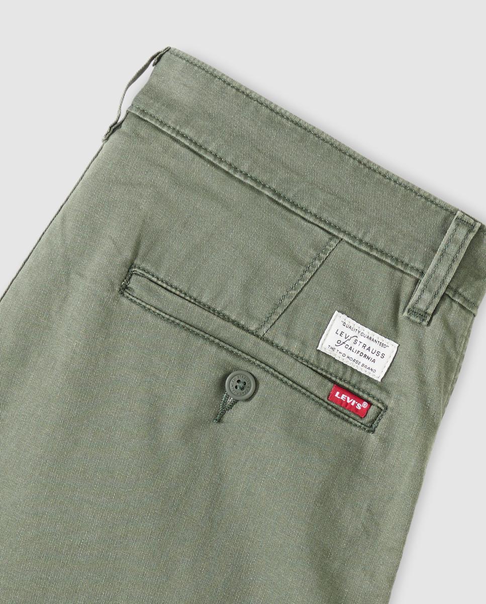 Bermudas XX Chino com Toque de Linho Verde-escuro-8