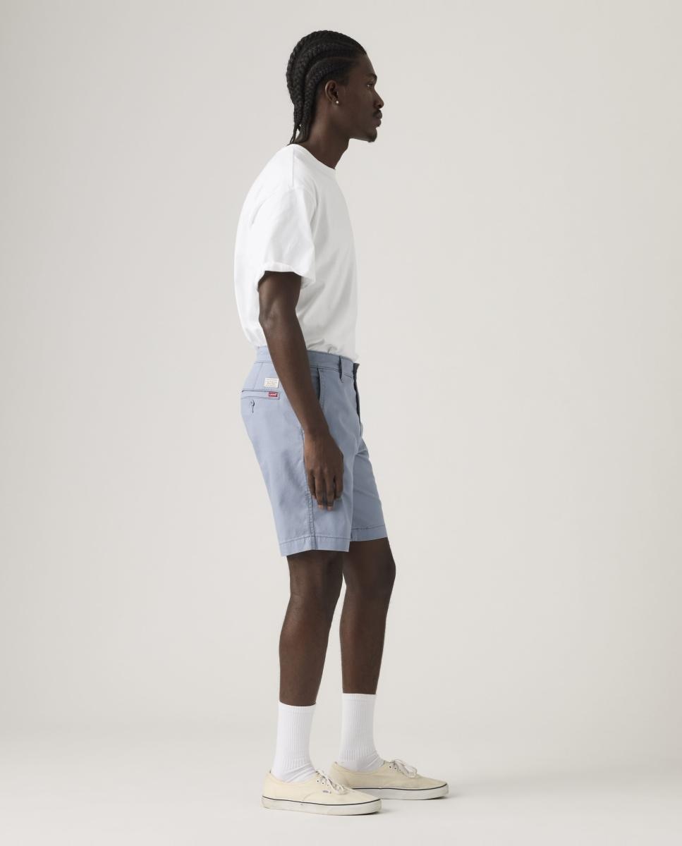 Bermudas XX Chino com Toque de Linho Azul-5