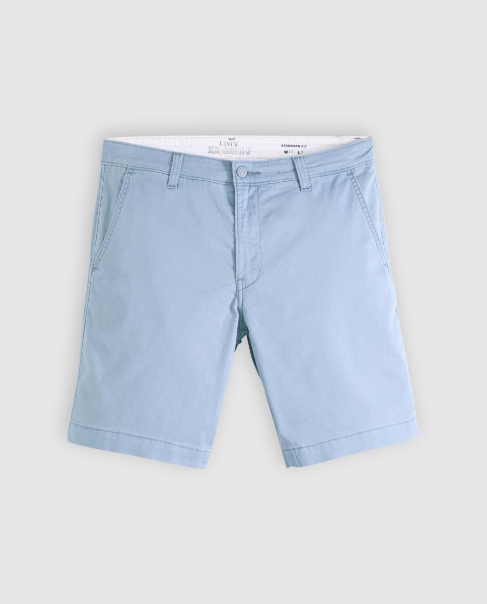Bermudas XX Chino com Toque de Linho Azul-6