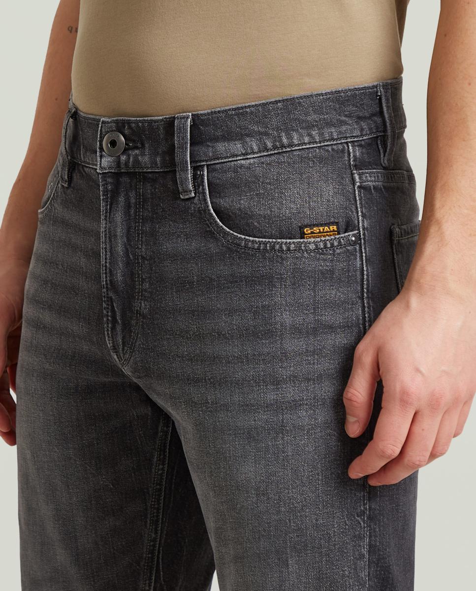 Bermudas de Ganga Straight Mosa com 5 Bolsos Cinzento-6