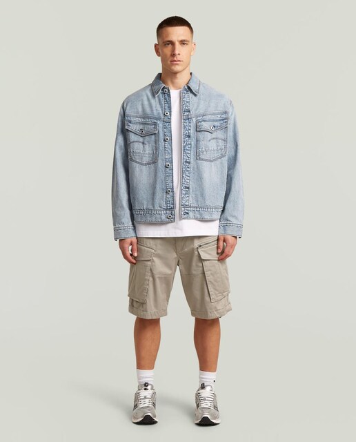 Imagem 0 de Bermudas cargo castanhas de algodão BCI