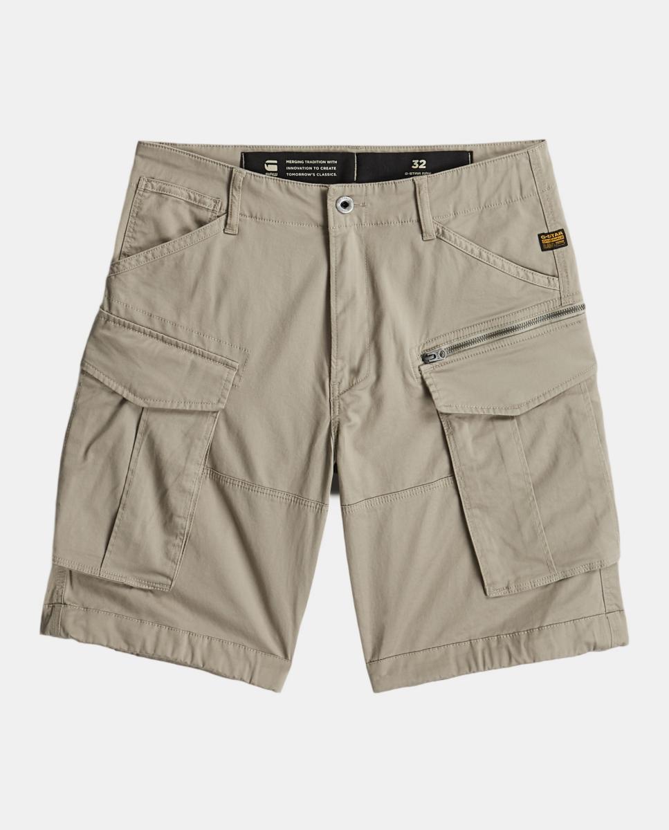 Bermudas cargo castanhas de algodão BCI Bege-6