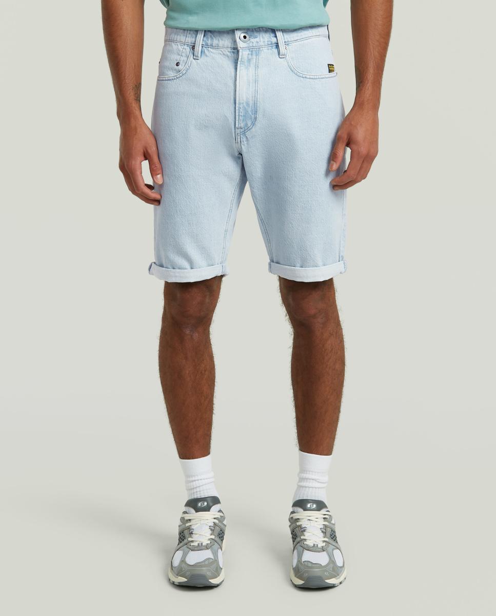 Bermudas de Ganga Straight Mosa com 5 Bolsos Azul-2