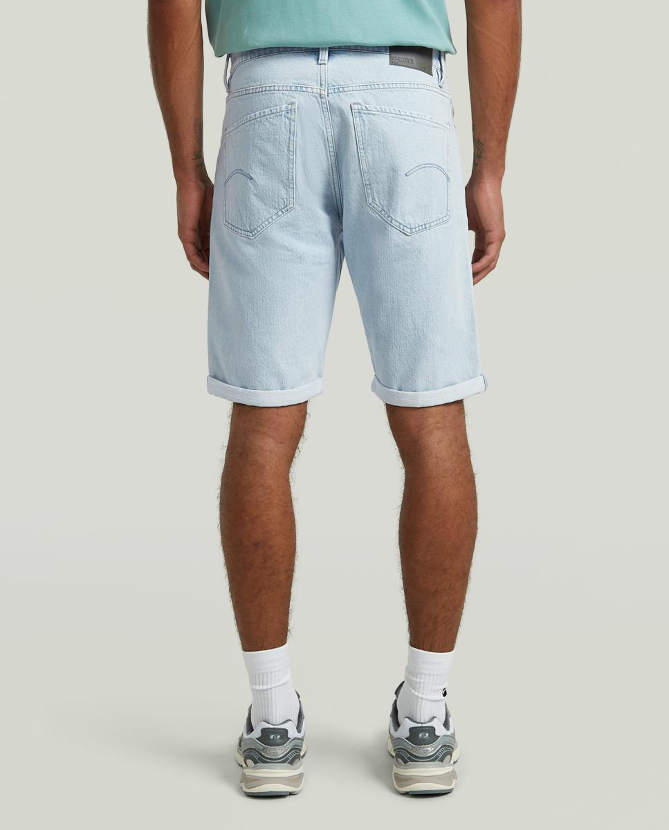 Bermudas de Ganga Straight Mosa com 5 Bolsos Azul-3