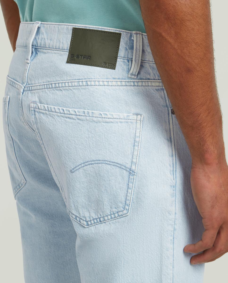Bermudas de Ganga Straight Mosa com 5 Bolsos Azul-4