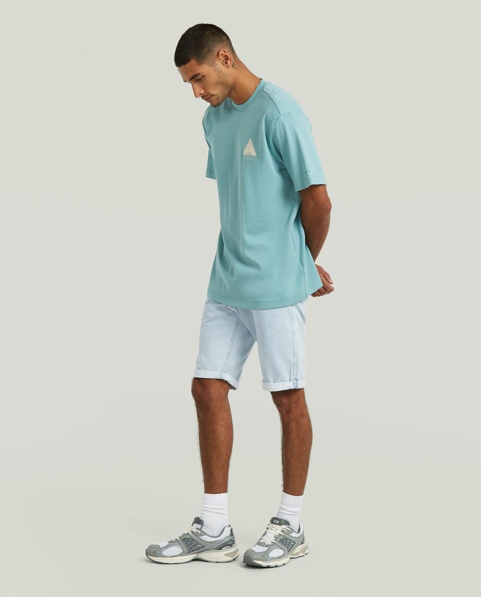 Bermudas de Ganga Straight Mosa com 5 Bolsos Azul-5