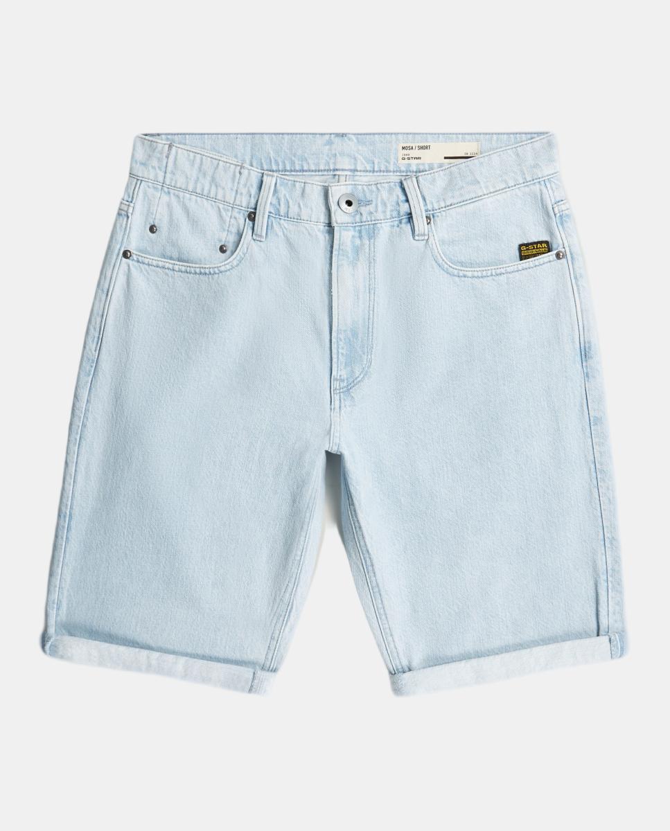 Bermudas de Ganga Straight Mosa com 5 Bolsos Azul-7
