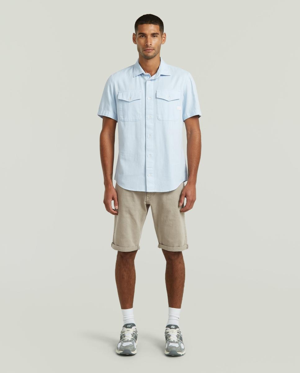 Imagem 0 de Bermudas de Ganga Straight Mosa com 5 Bolsos