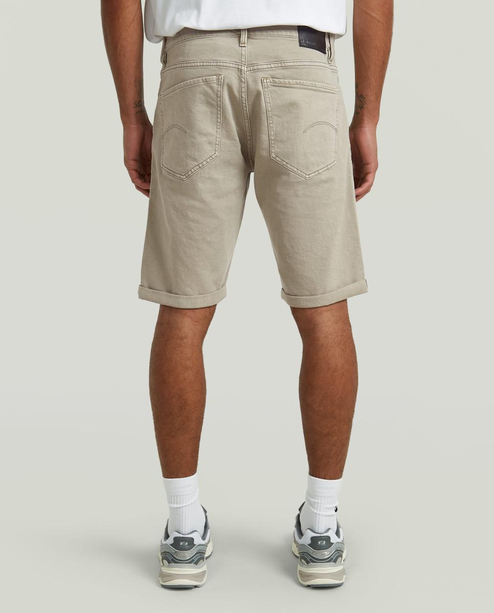 Bermudas de Ganga Straight Mosa com 5 Bolsos Bege-3