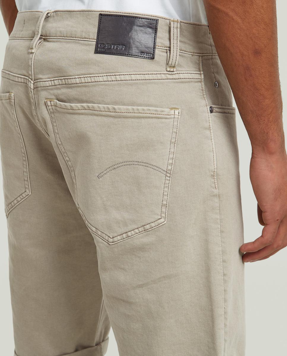 Bermudas de Ganga Straight Mosa com 5 Bolsos Bege-4