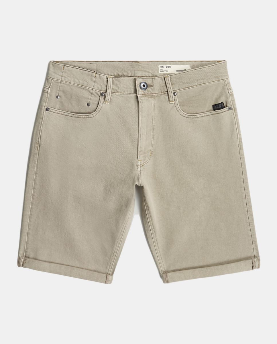 Bermudas de Ganga Straight Mosa com 5 Bolsos Bege-7