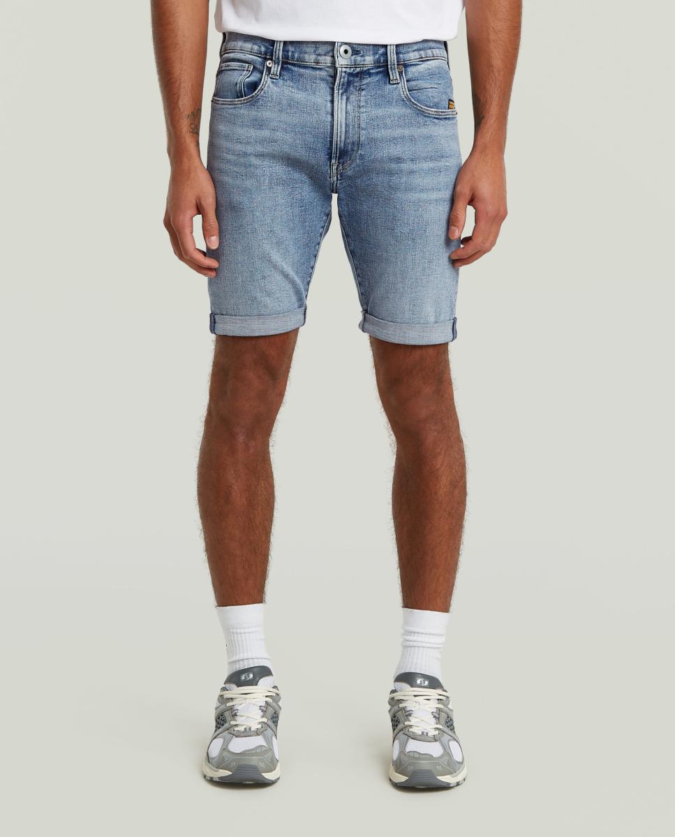 Bermudas de Ganga 3301 Justas com 5 Bolsos Azul-2