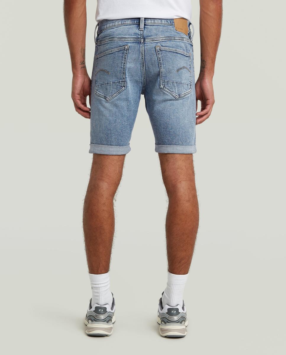 Bermudas de Ganga 3301 Justas com 5 Bolsos Azul-3