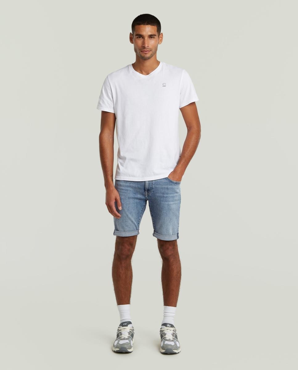 Bermudas de Ganga 3301 Justas com 5 Bolsos Azul-5