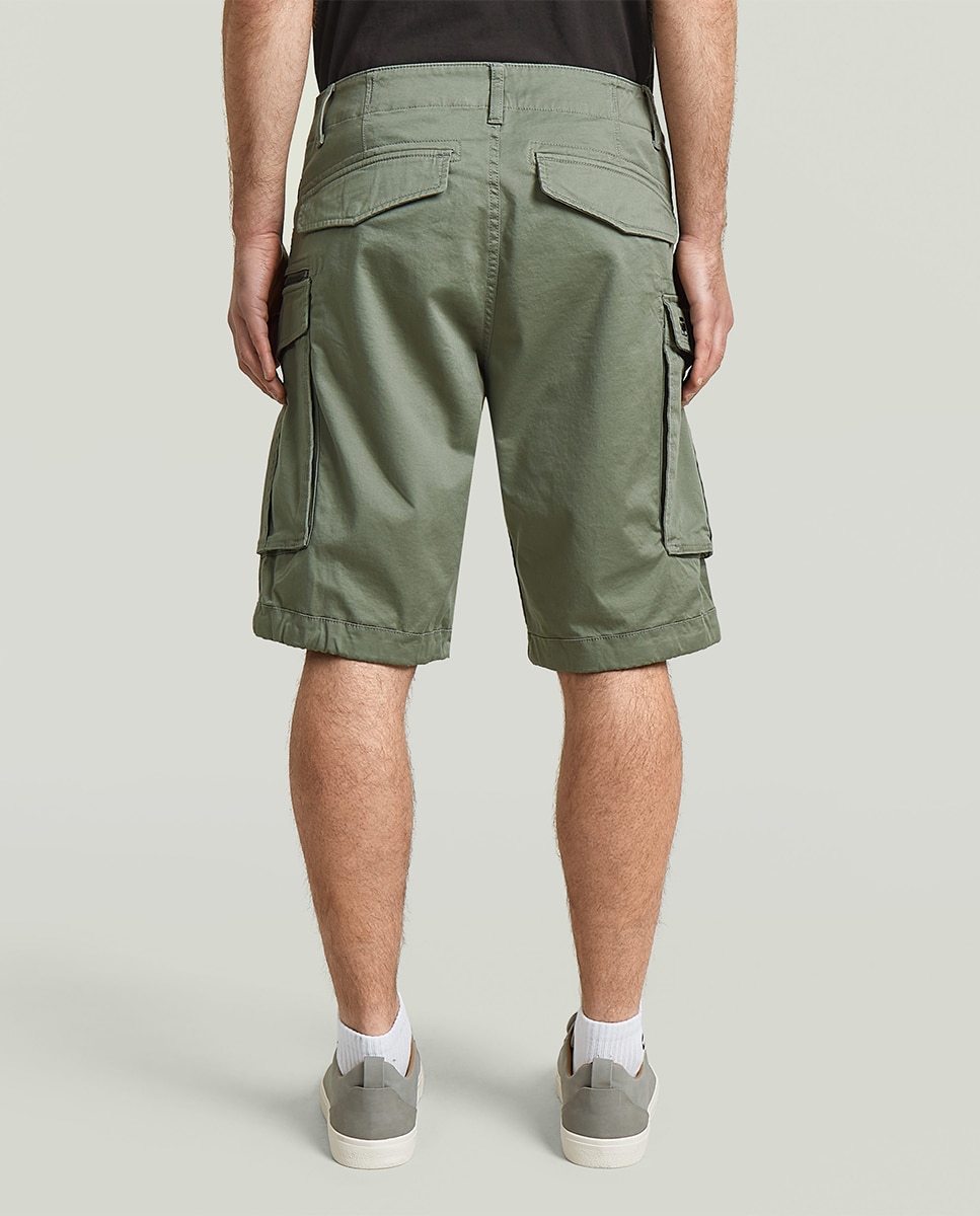 Calções Rovic Zip com Vários Bolsos e Corte Relaxed Verde-3
