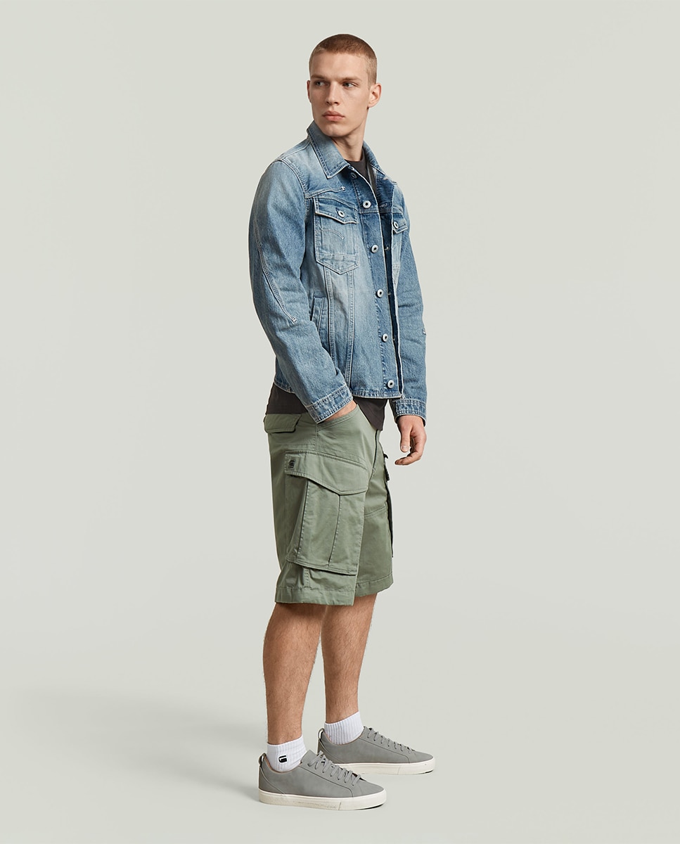 Calções Rovic Zip com Vários Bolsos e Corte Relaxed Verde-7