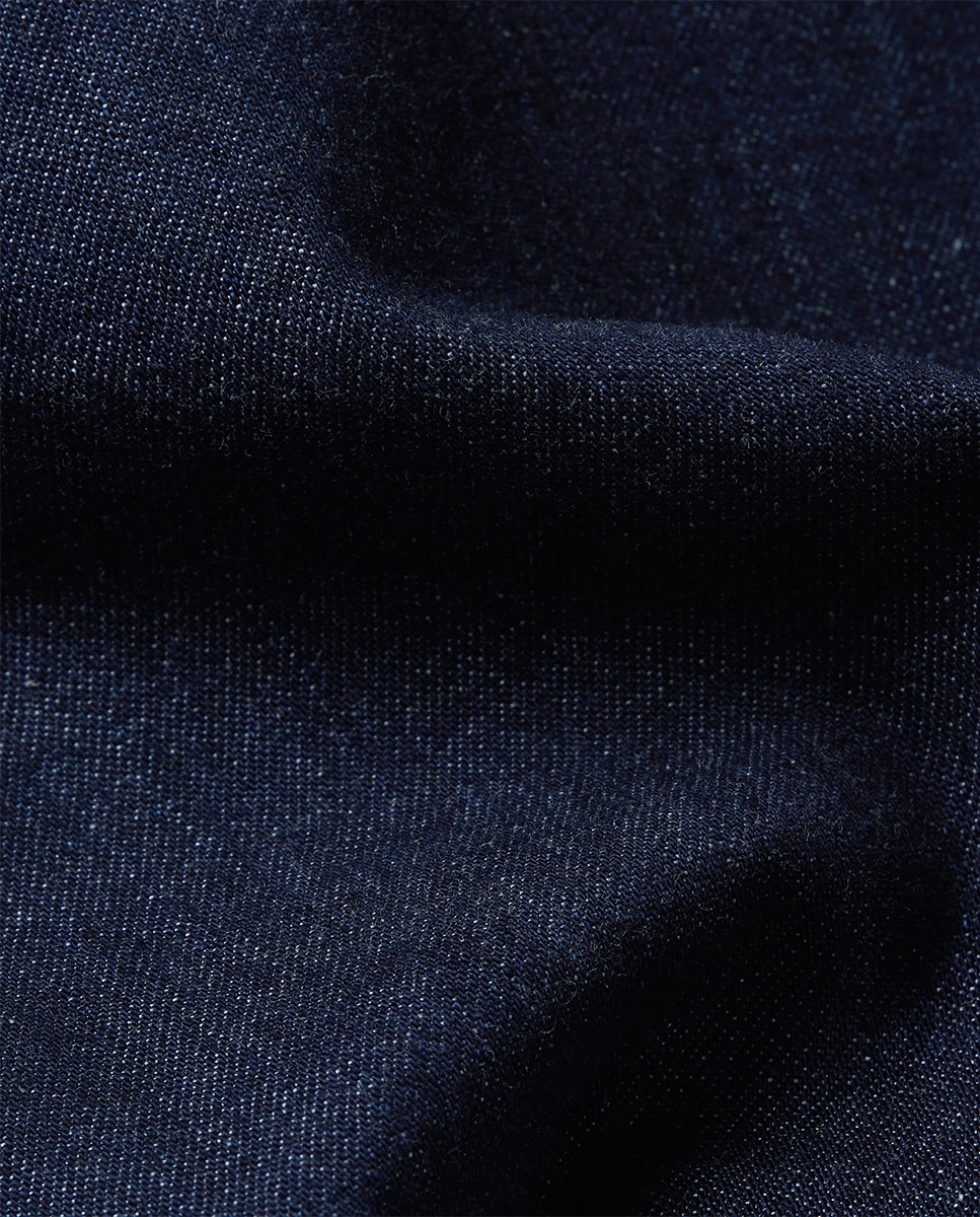 Bermudas de Ganga Dakota de Corte Straight e Cintura Média Azul-5