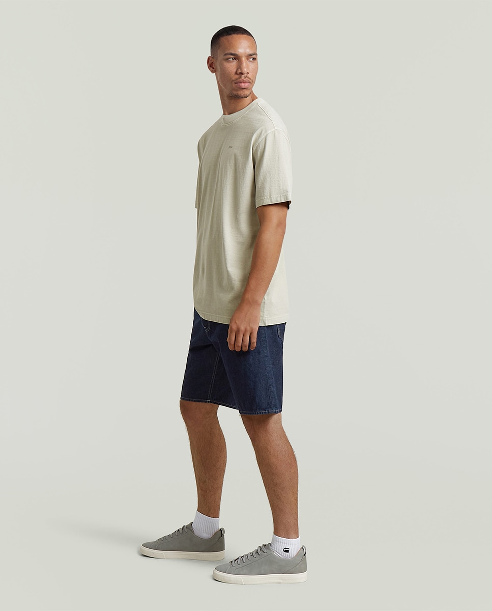 Bermudas de Ganga Dakota de Corte Straight e Cintura Média Azul-7