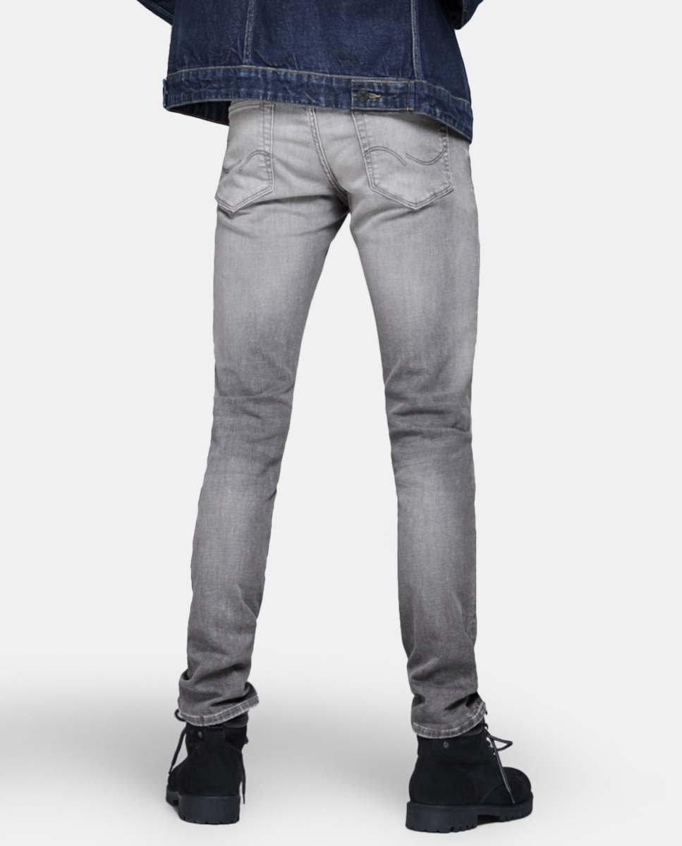 Calças de ganga de homem Jack & Jones slim cinzento Cinzento-2