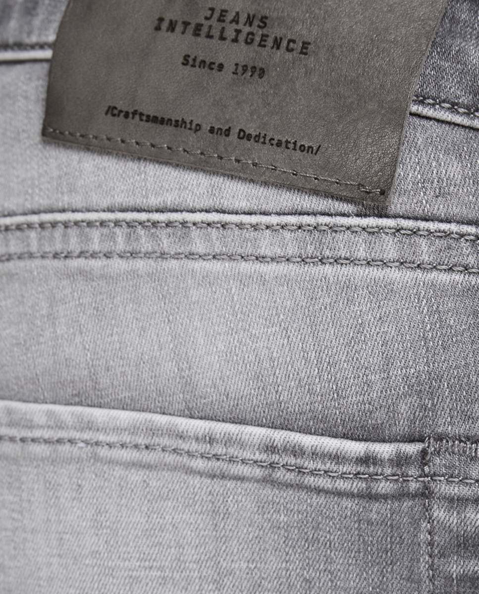 Calças de ganga de homem Jack & Jones slim cinzento Cinzento-4