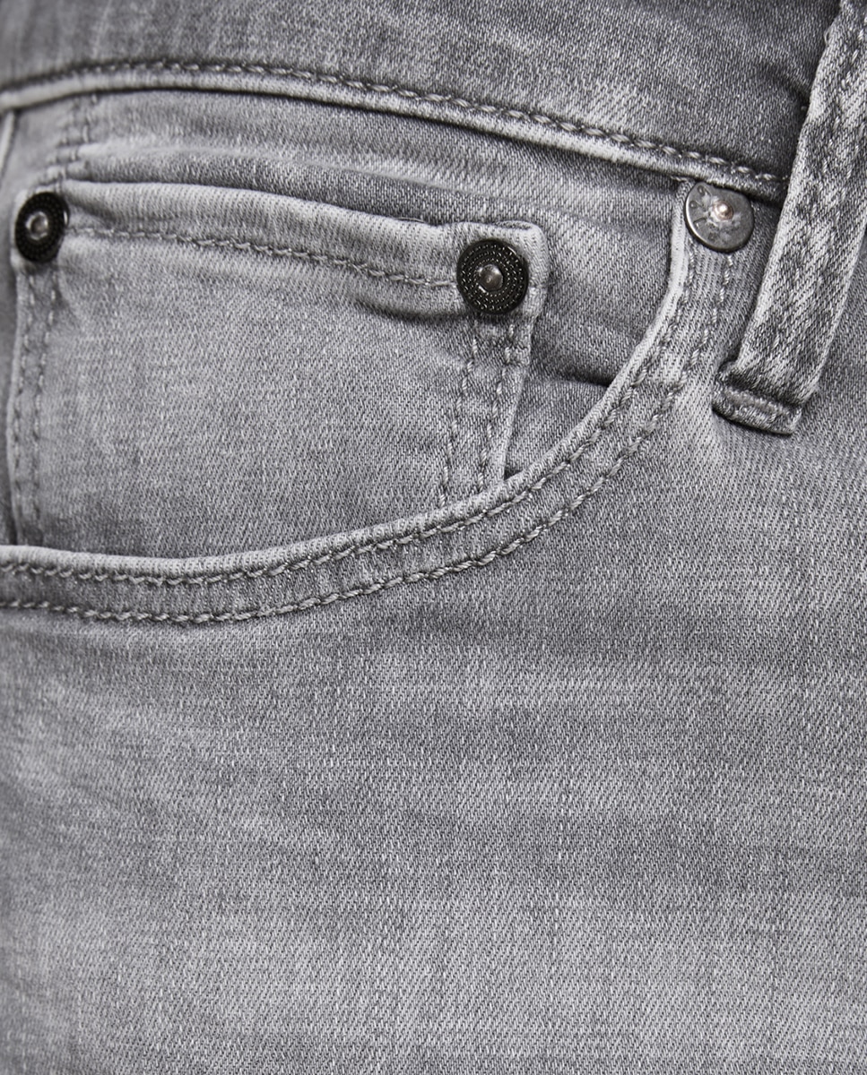 Calças de ganga de homem Jack & Jones slim cinzento Cinzento-5