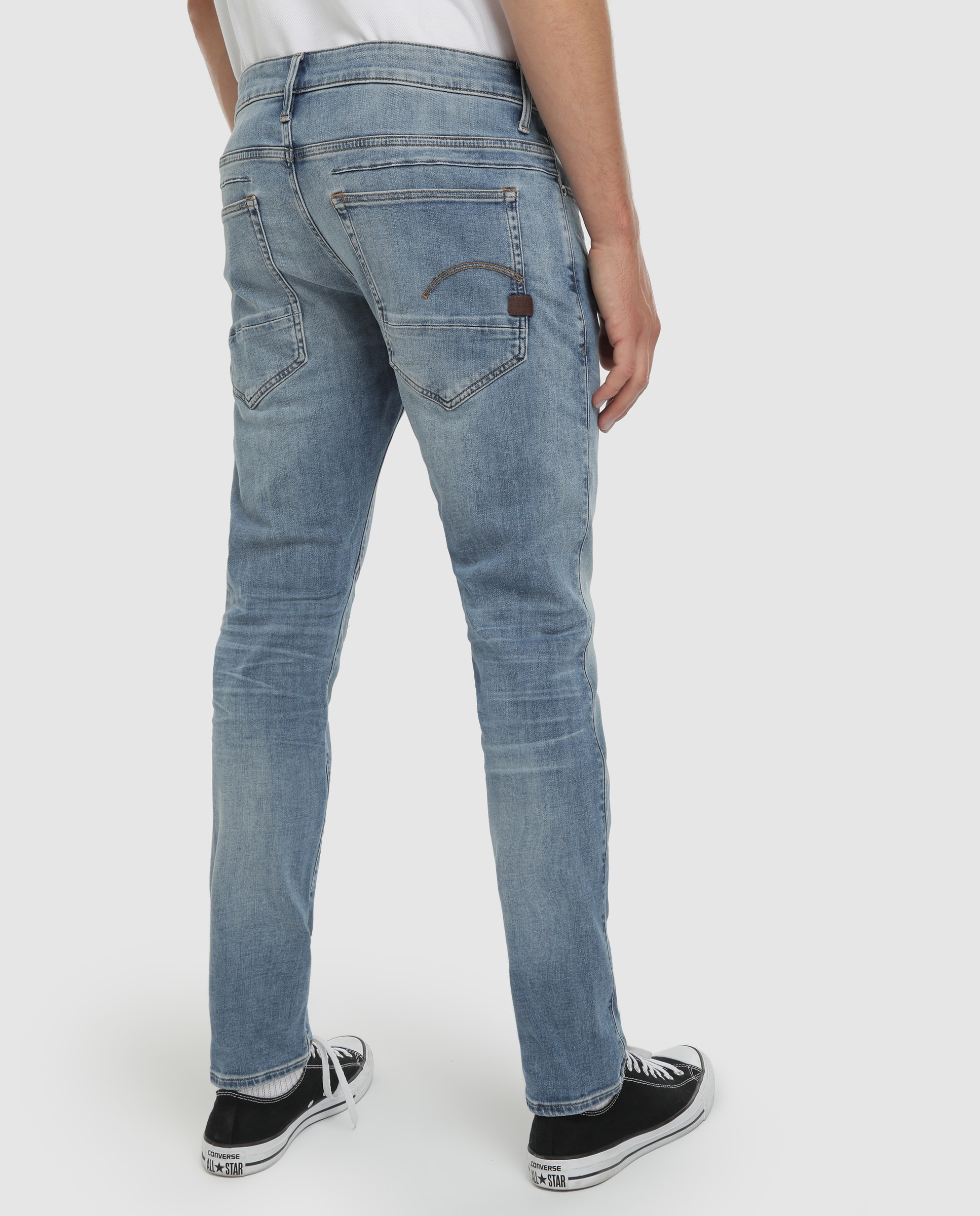 Jeans D-Staq slim azul-claro de homem Azul-claro-2