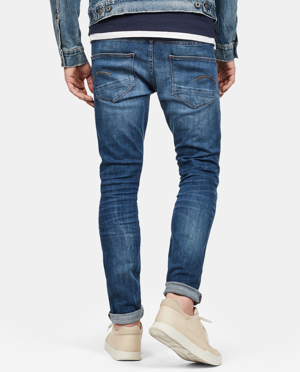 Jeans Revend skinny azuis de homem Azul-2