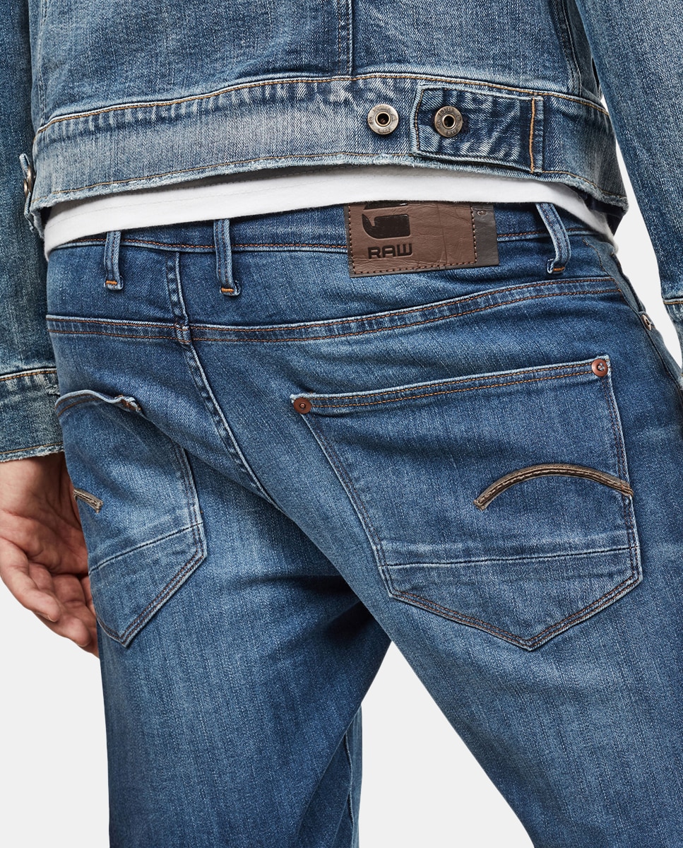 Jeans Revend skinny azuis de homem Azul-3