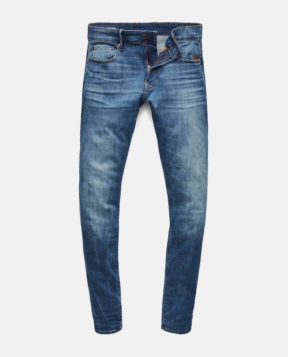 Jeans Revend skinny azuis de homem Azul-5