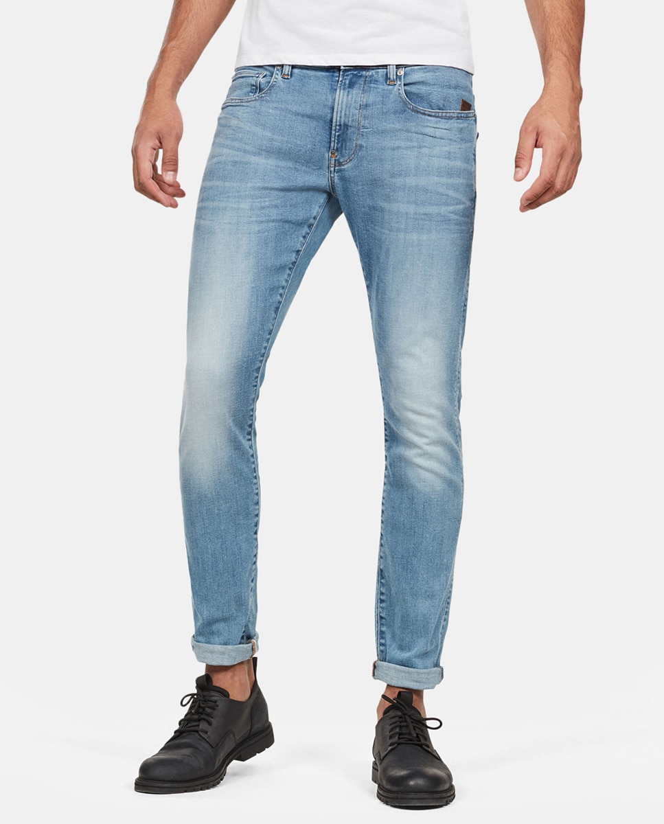 Jeans Revend skinny azul-claro de homem Azul-claro-1