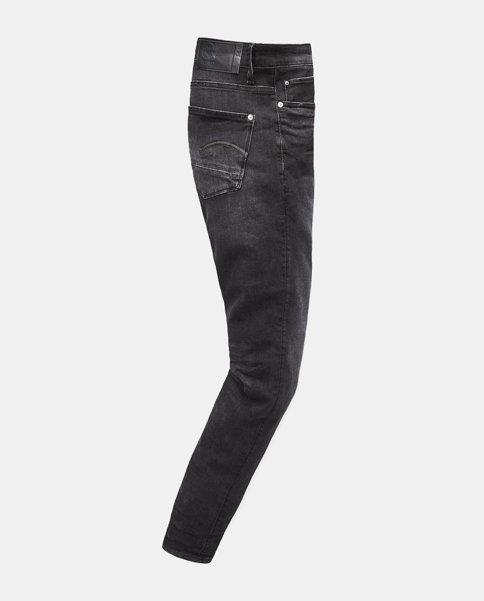 Jeans Revend skinny pretas de homem Preto-6