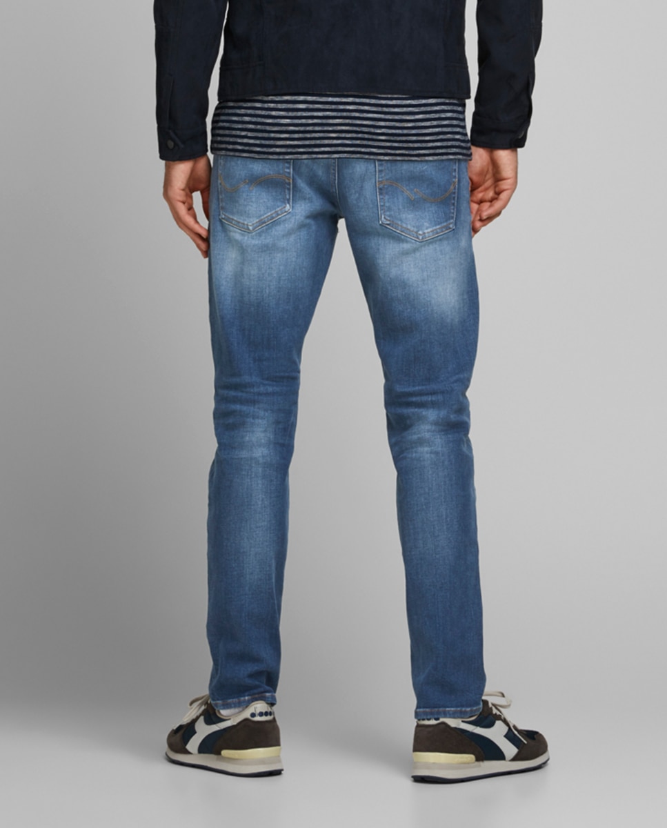 Jeans Mike relaxed comfort azuis Azul-3