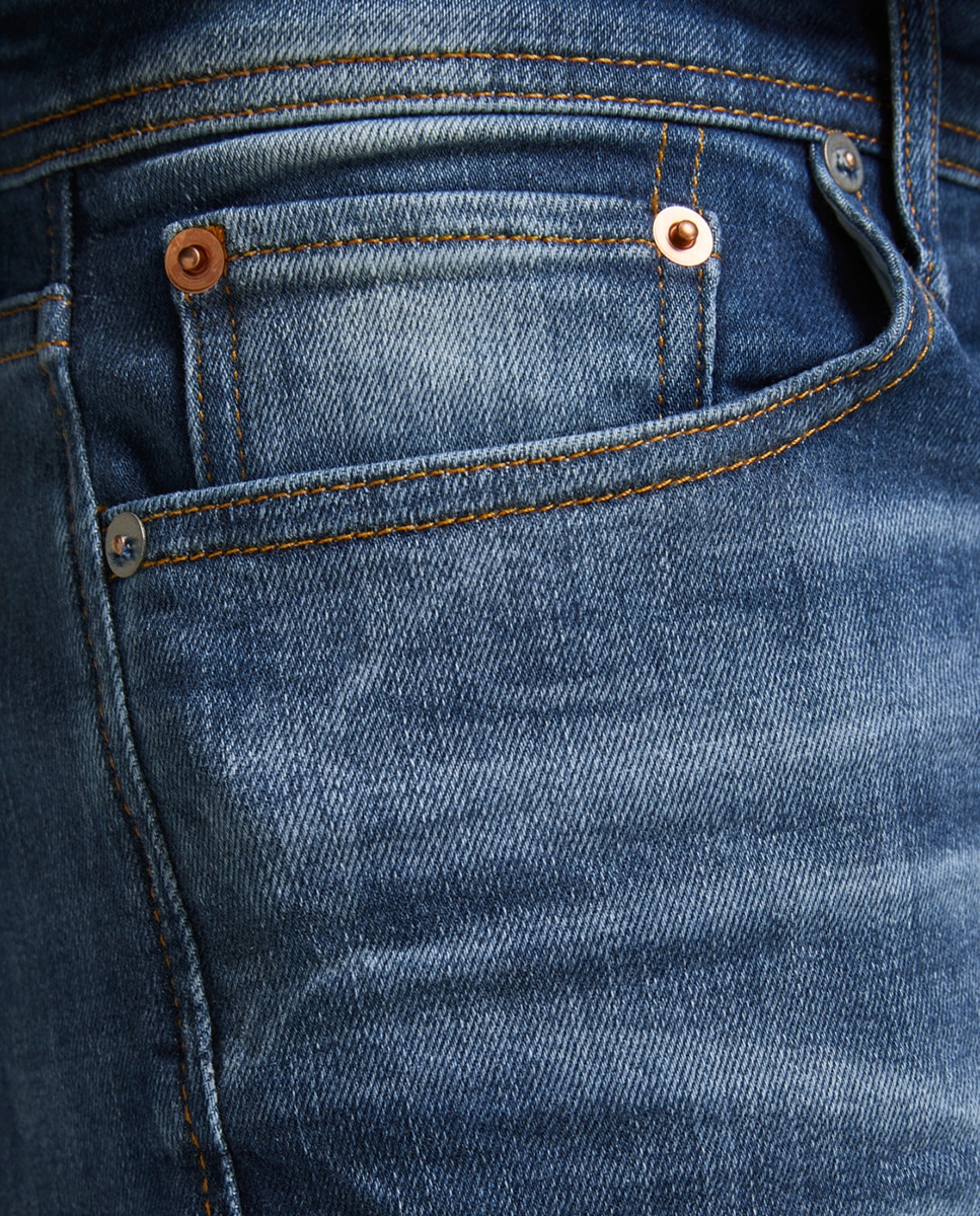 Jeans Mike relaxed comfort azuis Azul-4