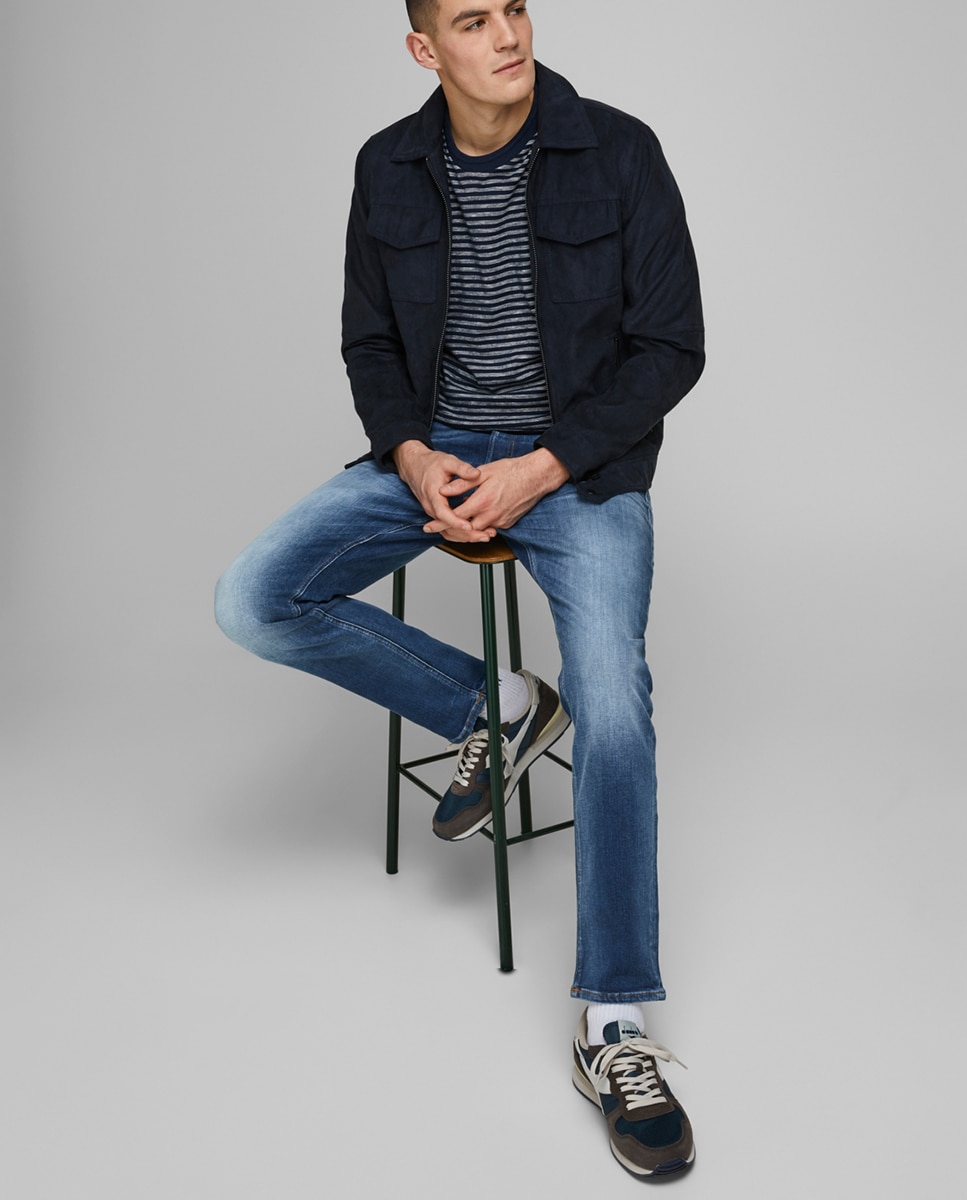 Jeans Mike relaxed comfort azuis Azul-8