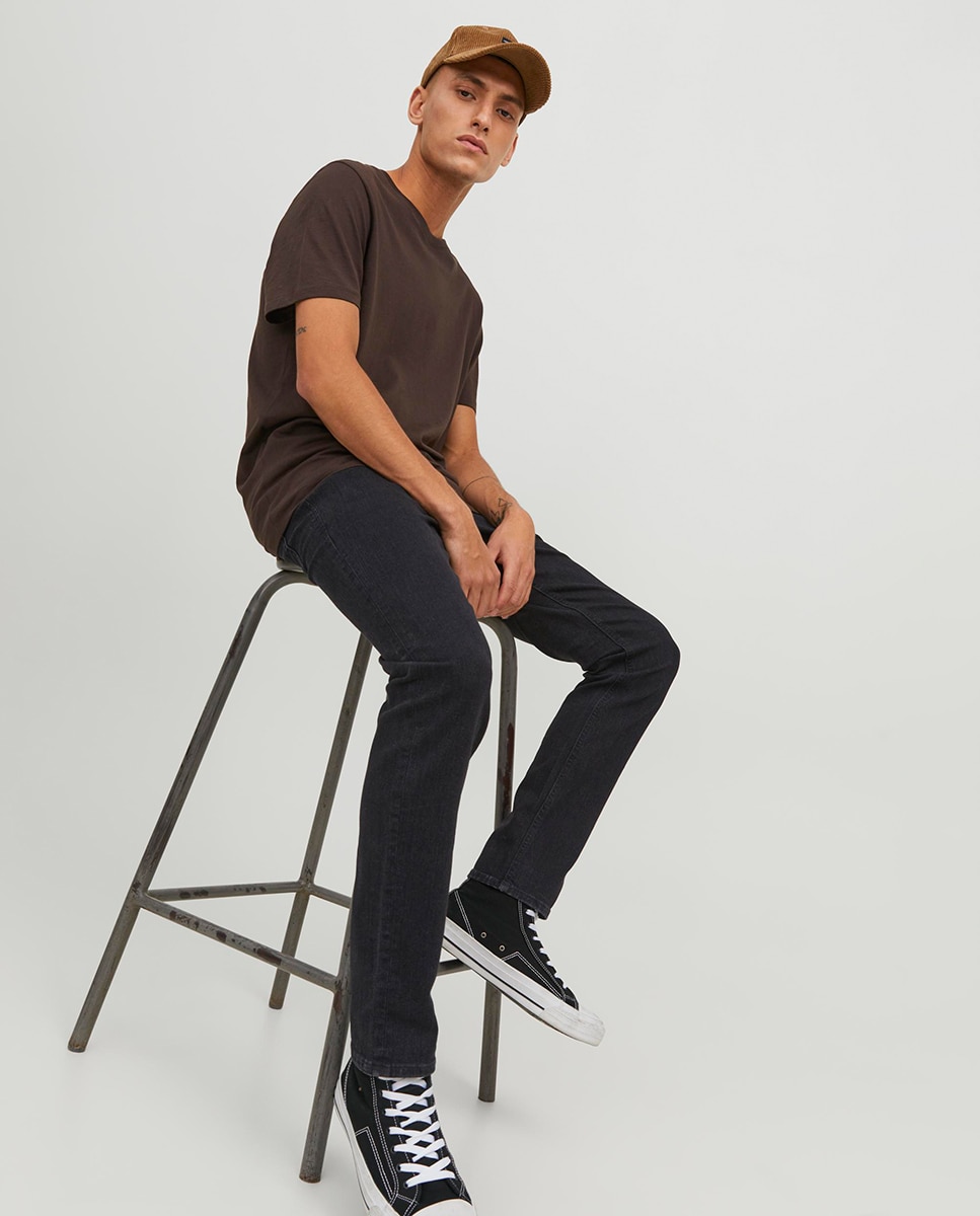 Jeans Slim Fit Preto-1