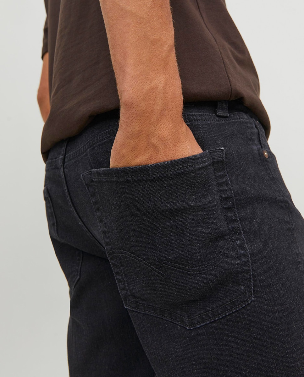 Jeans Slim Fit Preto-4