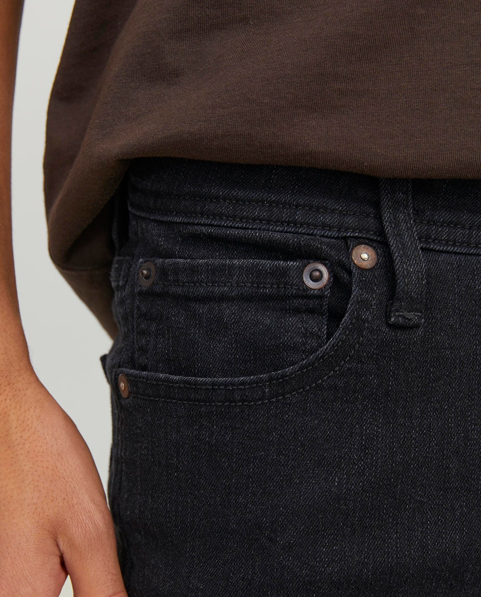 Jeans Slim Fit Preto-5