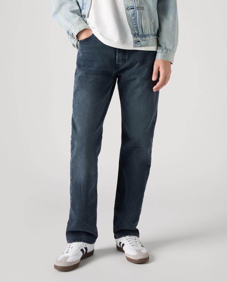Jeans 501® Original Straight Stretch Azul-marinho-2